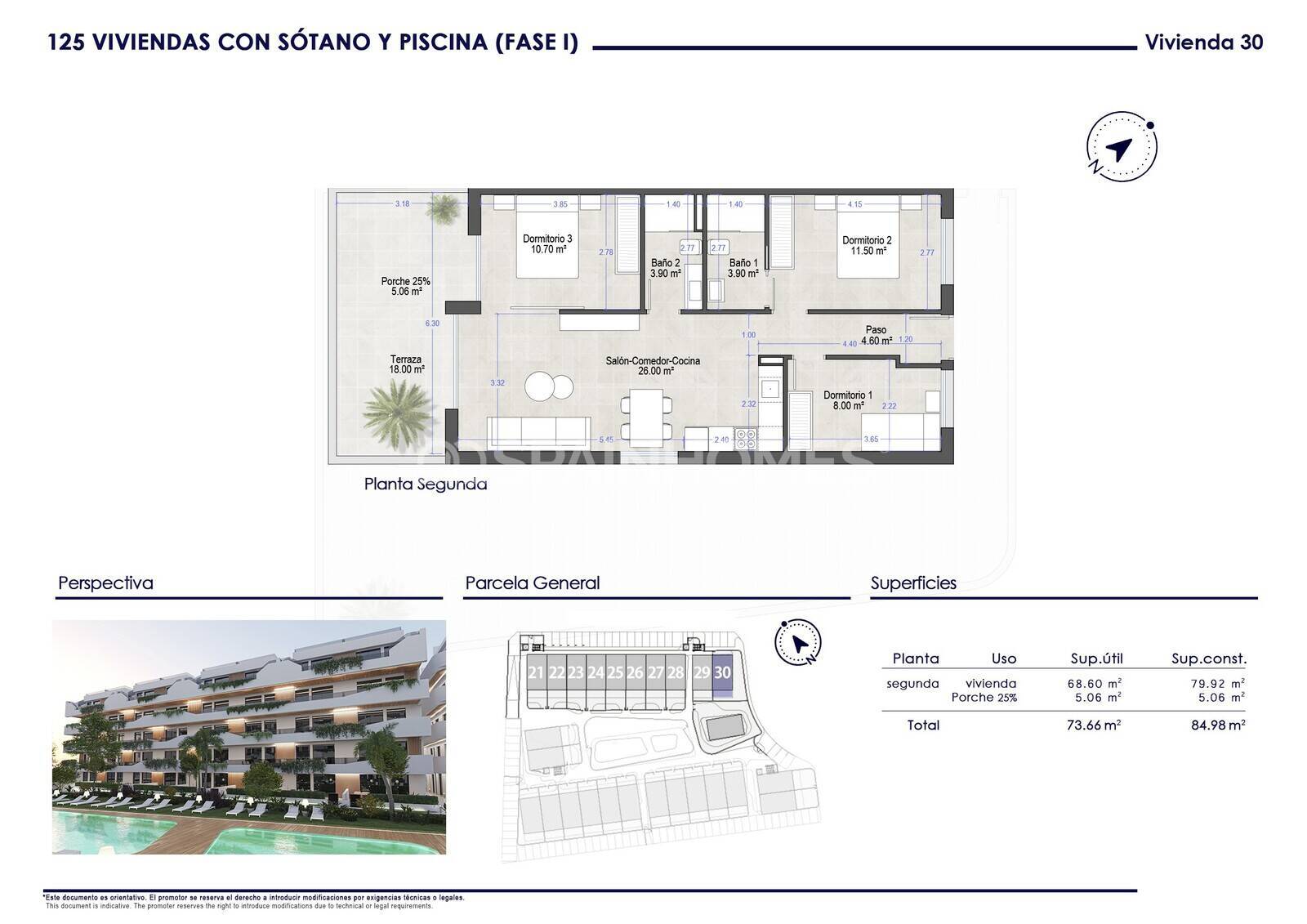 Apartment à San Pedro del Pinatar, Murcia, Espagne 3 chambres, 70 m2 No. 144607