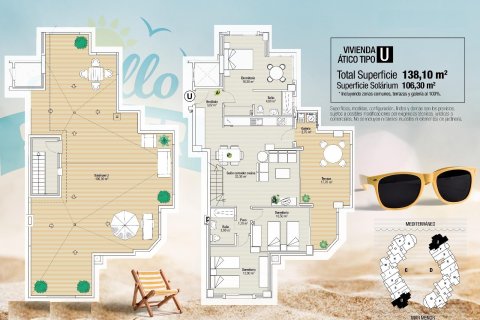 Huoneisto myytävänä La Manga del Mar Menor, Murcia, Espanja, 3 makuuhuonetta, 138 m2 No. 138731 - kuva 16