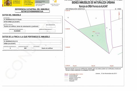 Land zum Verkauf in Orba, Alicante, Spanien Nr. 183960 - Foto 2