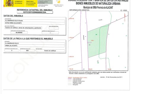 Terreno a Orba, Alicante, Spagna N° 183961