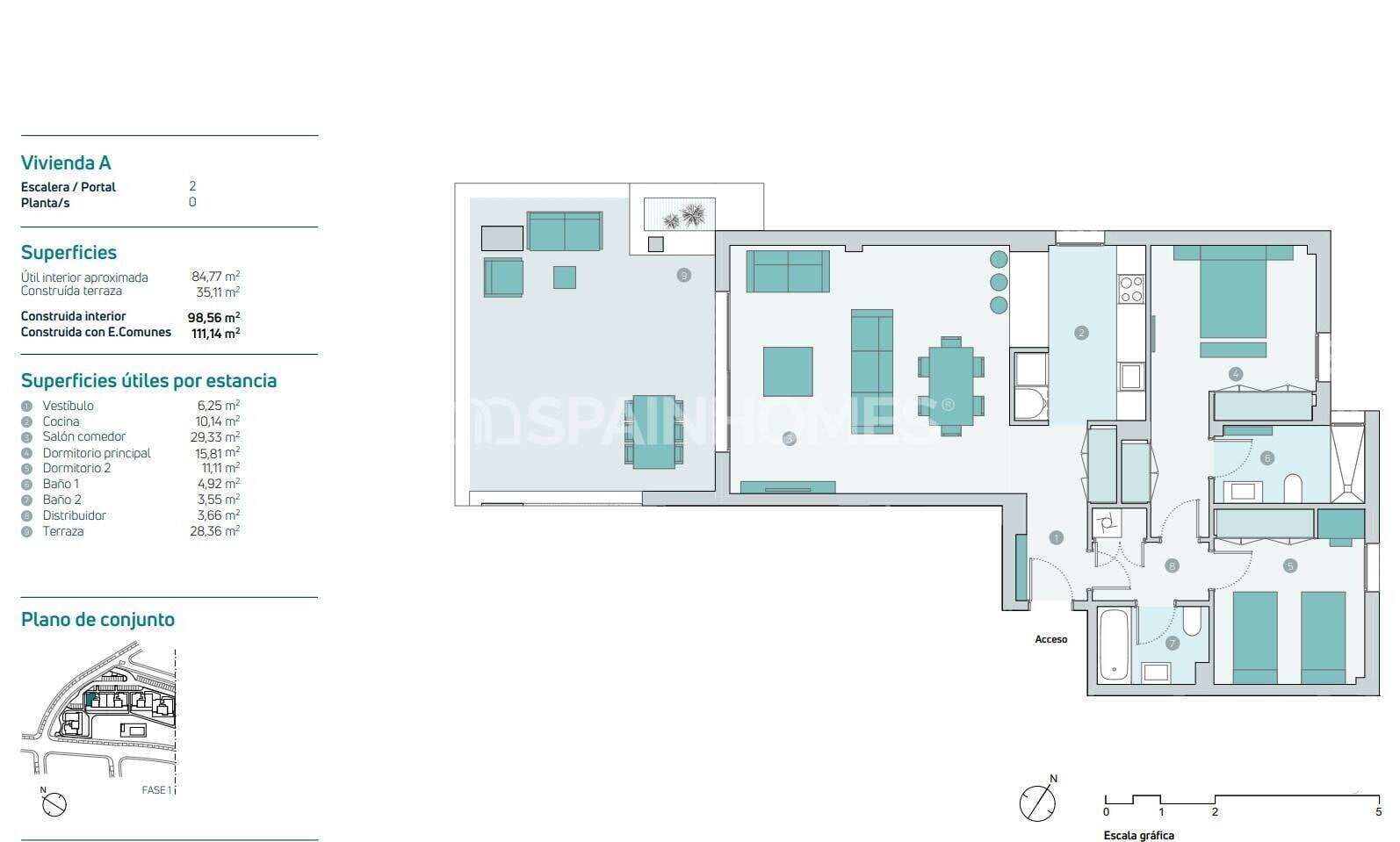 Penthauss Estepona, Malaga, Spānijā 2 istabas, 98 m2 Nr. 168004