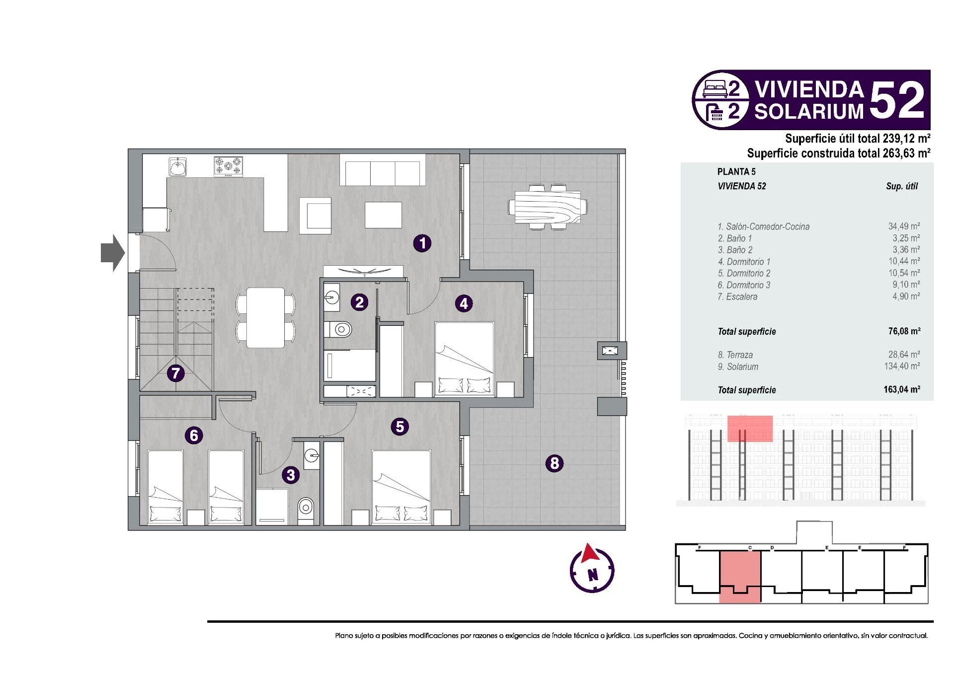 Penthouse à Torrevieja, Alicante, Espagne 3 chambres, 96 m2 No. 98328