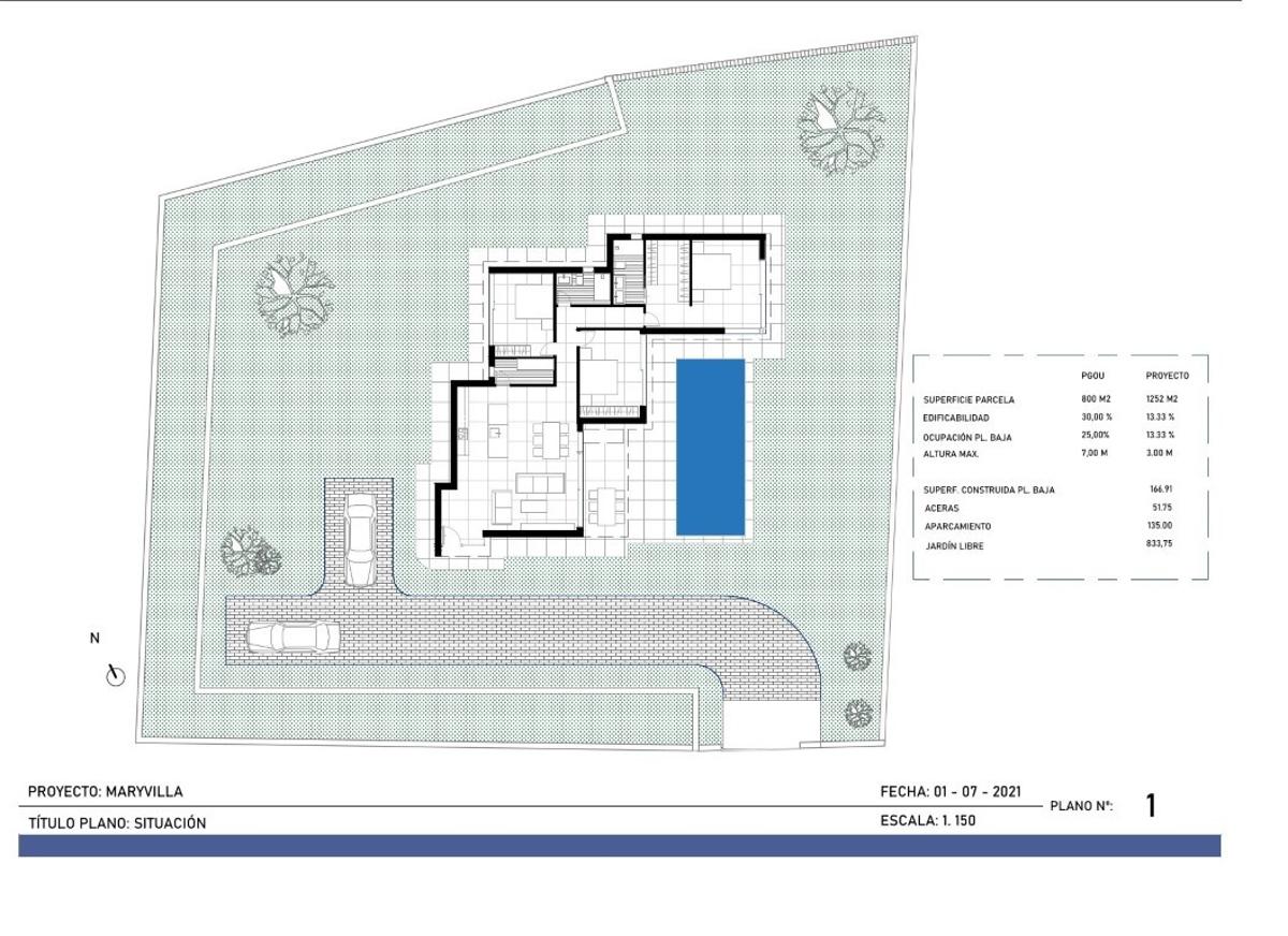 Villa i Calpe, Alicante, Spanien 3 sovrum, 167 kvm. Nr. 80786