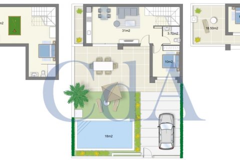 Huvila myytävänä Benijofar, Alicante, Espanja, 3 makuuhuonetta, 170 m2 No. 73970 - kuva 1