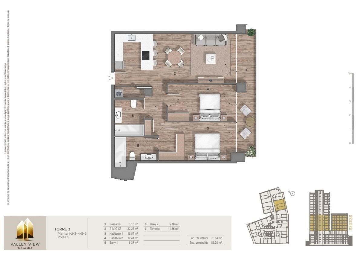 Apartament w Principado De Andorra (Ninguna Poblacion Tiene C.P.), Lleida, Hiszpania 2 sypialnie, 96 mkw. nr 178919