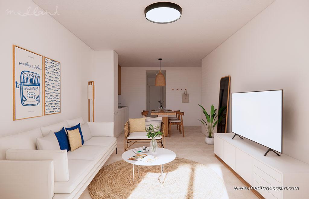 Apartament w Torre de la Horadada, Alicante, Hiszpania 1 sypialnia, 55 mkw. nr 148499