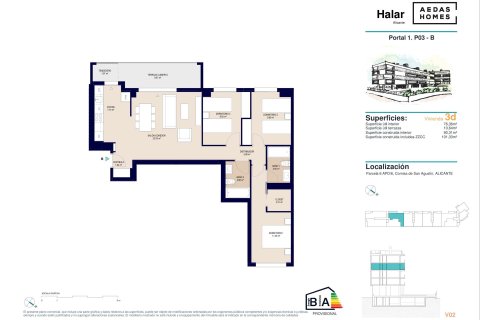 Wohnung zum Verkauf in Alicante, Spanien 3 Schlafzimmer, 98 m2 Nr. 176361 - Foto 23