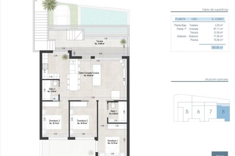 Bungalow en venta en San Pedro del Pinatar, Murcia, España 3 dormitorios, 87 m2 No. 171622 - foto 6