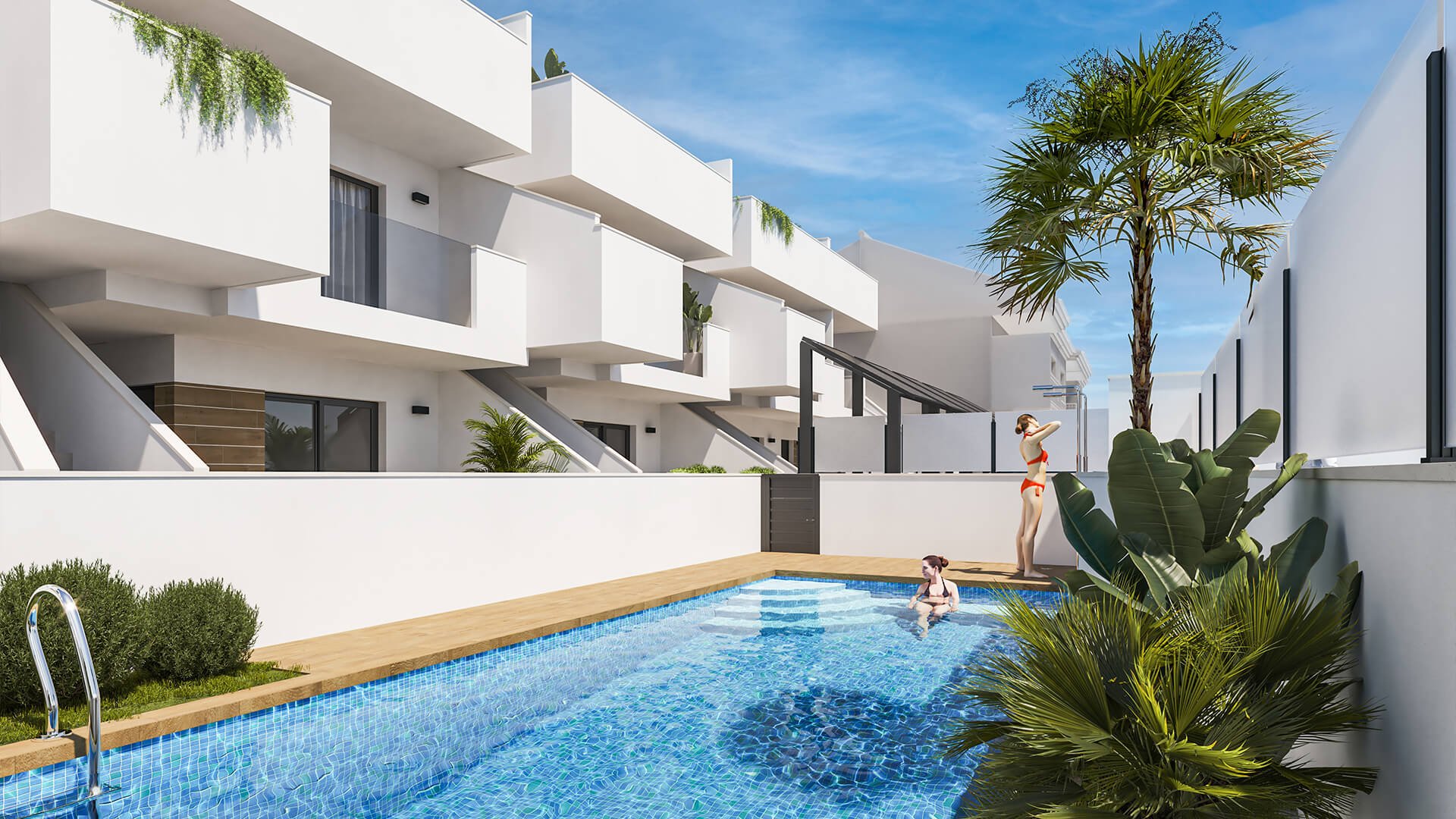 Bungalow i Villas Joblan 2, San Pedro del Pinatar, Murcia, Spanien 1 sovrum, 53.9 kvm. Nr. 148436