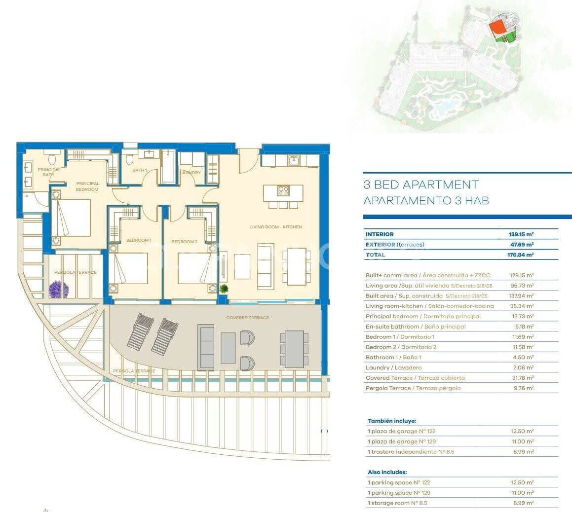 Kattohuoneisto Mijas, Malaga, Espanja 3 makuuhuonetta, 82 m2 No. 108124