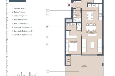 Wohnung zum Verkauf in Benijofar, Alicante, Spanien 3 Schlafzimmer, 84 m2 Nr. 177411 - Foto 6