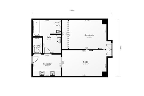 Dzīvoklis pārdošanā Valencia, Spānijā 1 istaba, 46 m2 Nr. 139037 - attēls 21