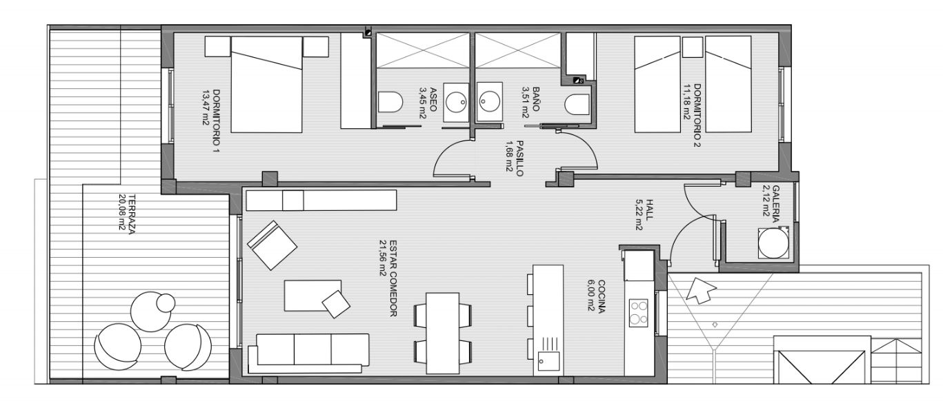 Квартира в Area Beach, Гуардамар-дель-Сегура, Аликанте, Испания 2 спальни, 98.32м2 №96774
