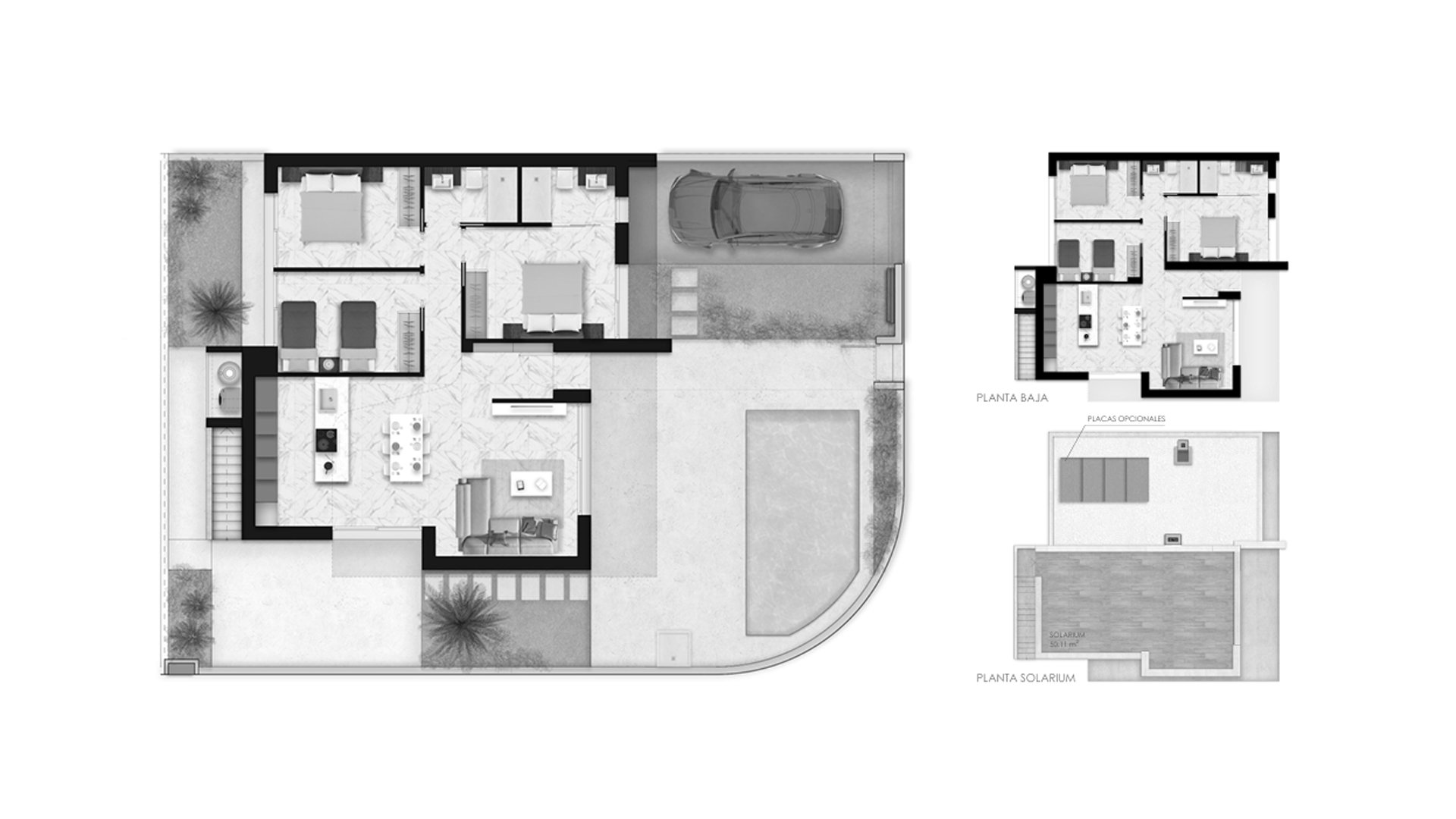 Villa i Lo Marabu Villas, Ciudad Quesada, Alicante, Spanien 3 sovrum, 107 kvm. Nr. 155163