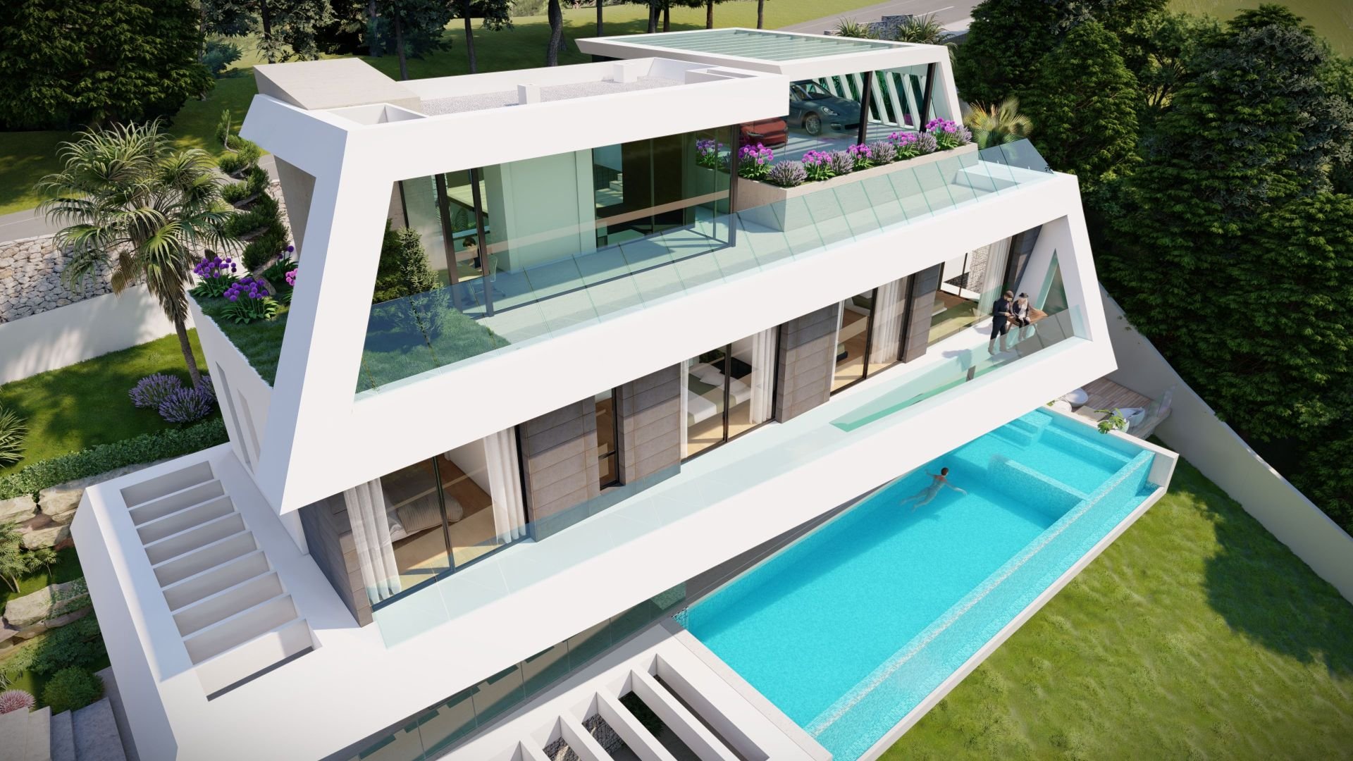 Villa i Altea, Alicante, Spanien 4 sovrum, 440 kvm. Nr. 95758