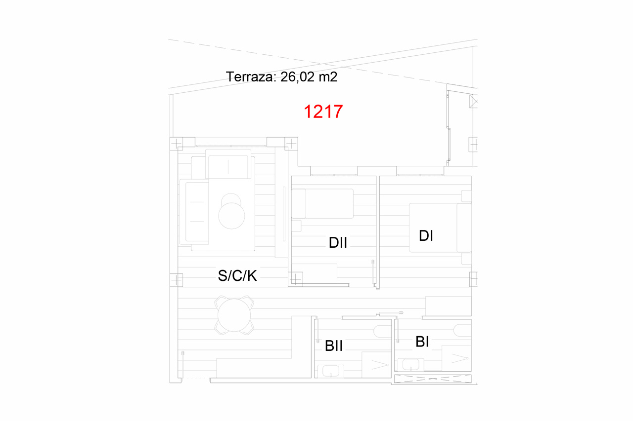 Wohnung in San Miguel de Salinas, Alicante, Spanien 2 Schlafzimmer, 68 m2 Nr. 113608