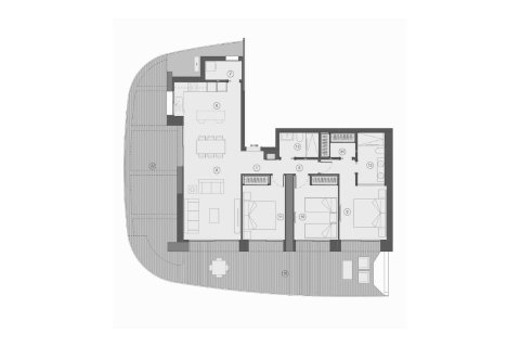 Layout 3 bedrooms, 200 sq.m. in Benidorm, Alicante, Spain №147161