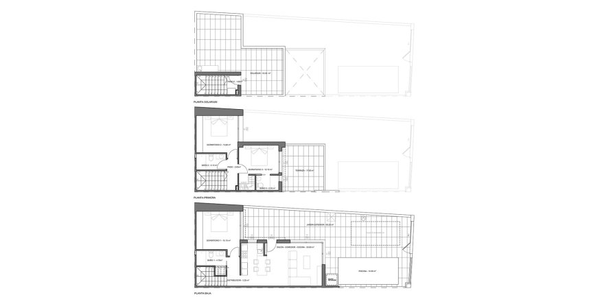 Villa floor plan «3BR-2», 3 bedrooms in Residencial Rosa Morada