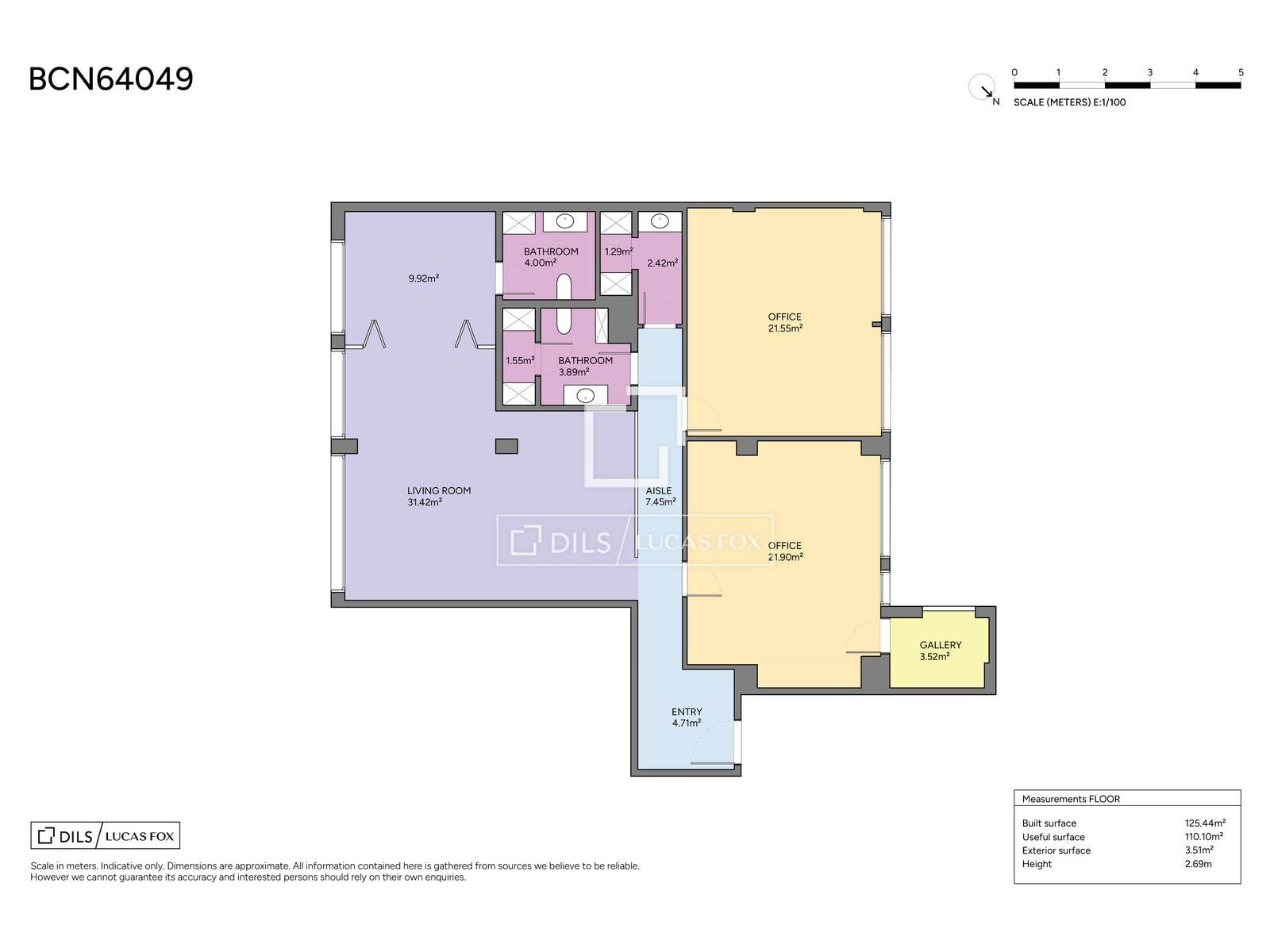 Apartment in Barcelona, Spain 4 bedrooms, 125 sq.m. No. 164619