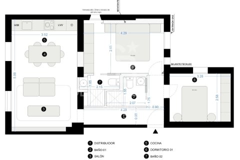 Apartamento en venta en Madrid, España 2 dormitorios, 68 m2 No. 157196 - foto 7