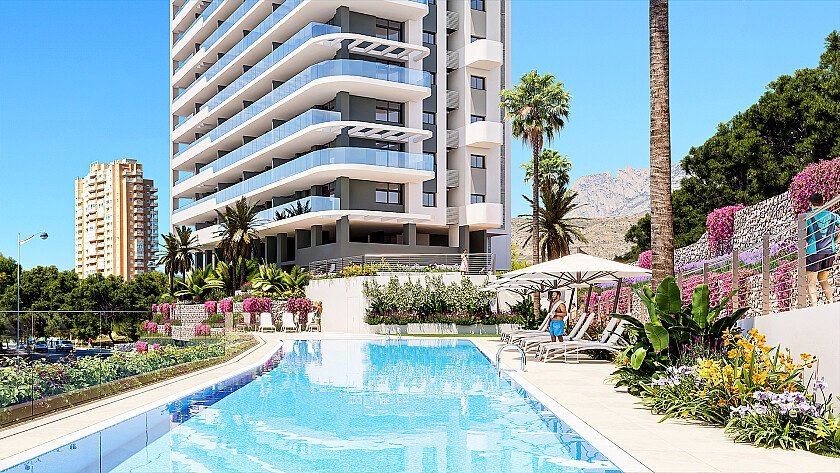 Penthouse w Benidorm, Alicante, Hiszpania 4 sypialnie, 54 mkw. nr 69772