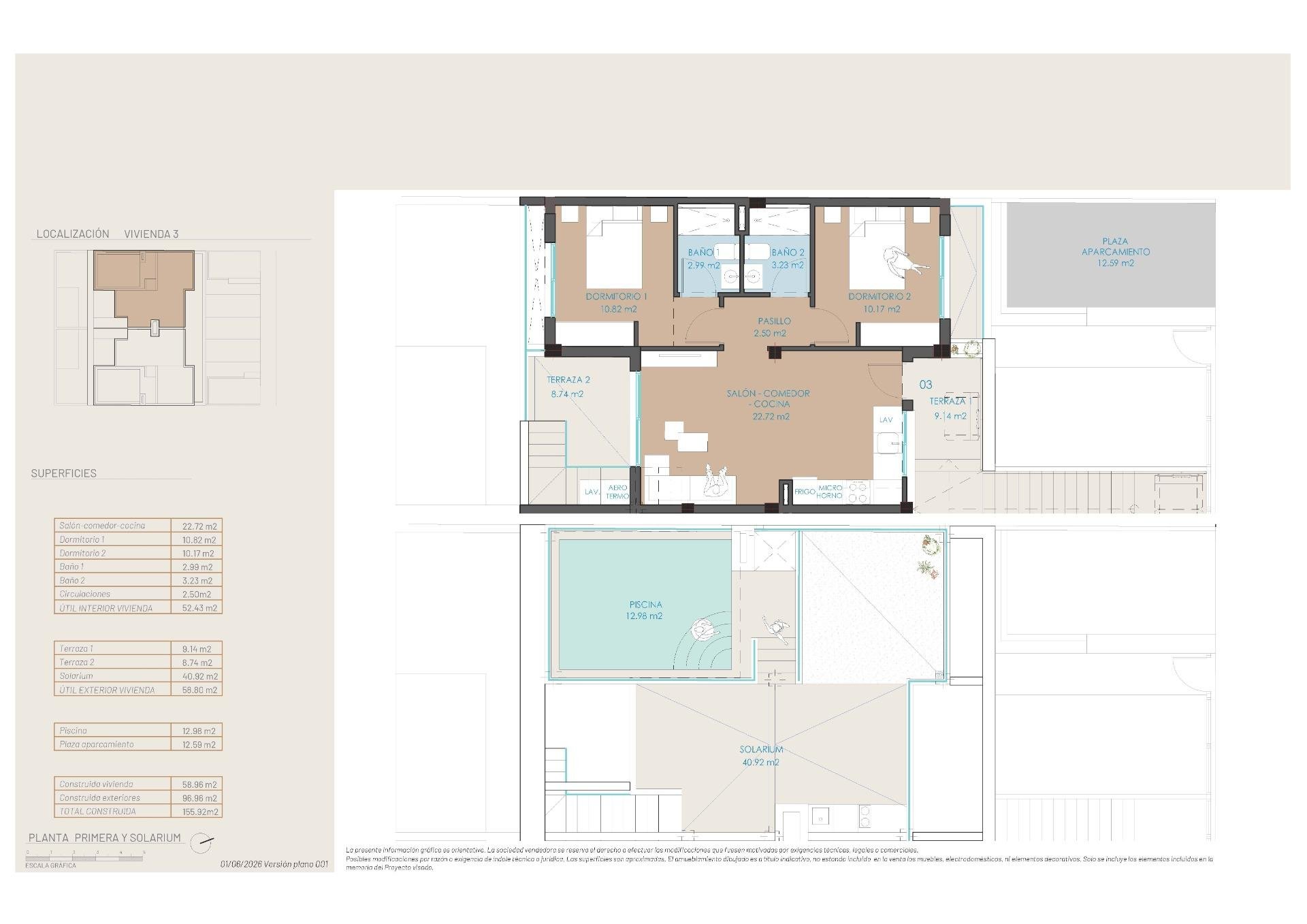 Bungalow a San Pedro del Pinatar, Murcia, Spagna 2 camere da letto, 60 mq. N° 179276
