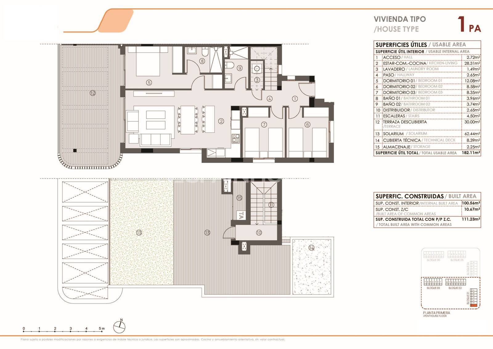 Penthouse à Torrevieja, Alicante, Espagne 3 chambres, 100 m2 No. 146867
