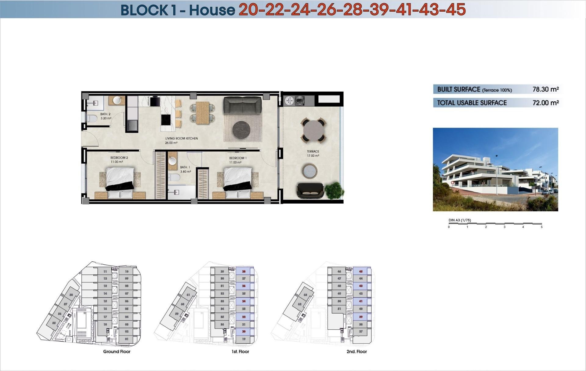 Huoneisto La Marina, Alicante, Espanja 2 makuuhuonetta, 78 m2 No. 147896