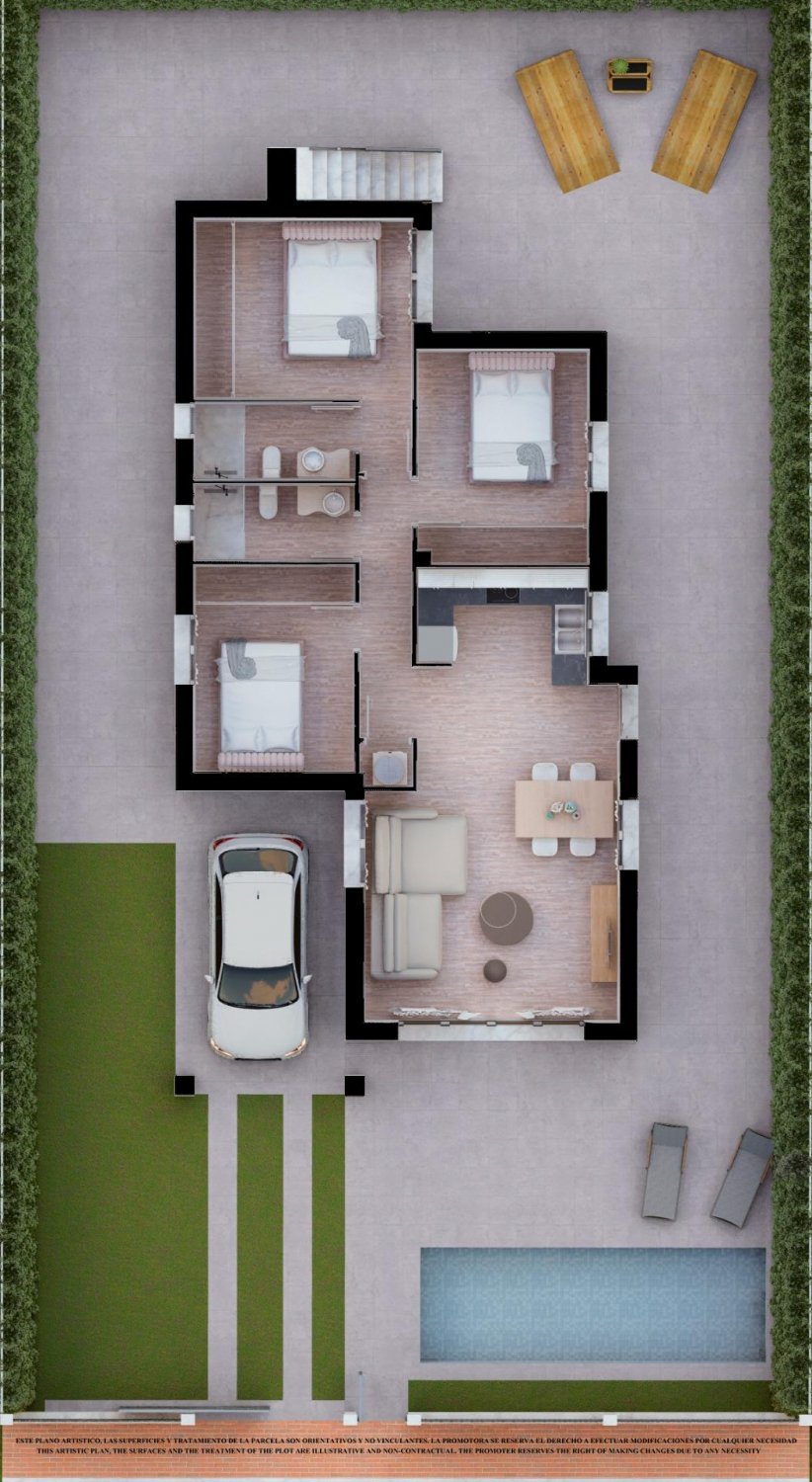Villa in Los Alcazares, Murcia, Spanien 3 Schlafzimmer, 108 m2 Nr. 103606