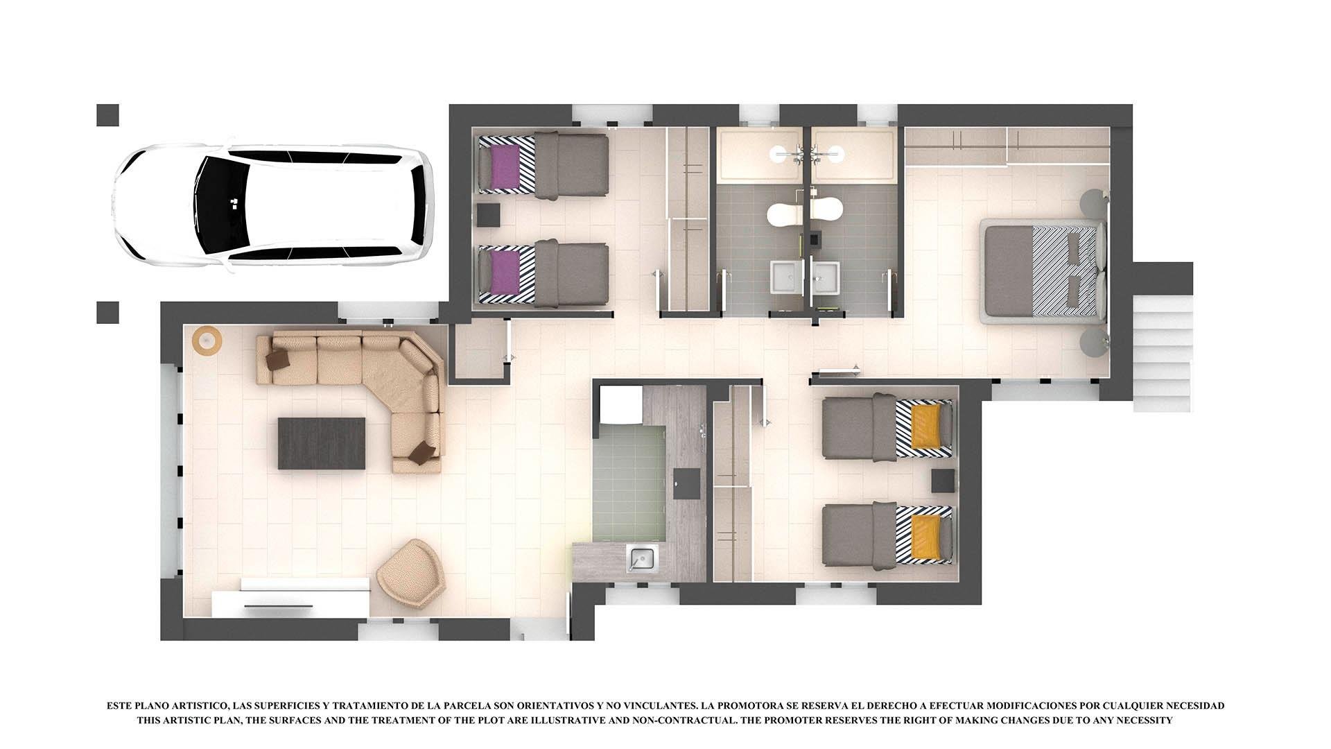 Villa in Los Alcazares, Murcia, Spanien 3 Schlafzimmer, 108 m2 Nr. 103606