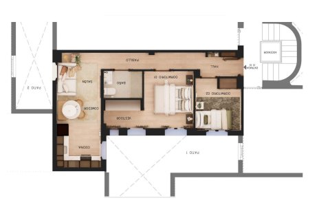 Huoneisto myytävänä Madrid, Espanja, 2 makuuhuonetta, 54 m2 No. 144669 - kuva 21
