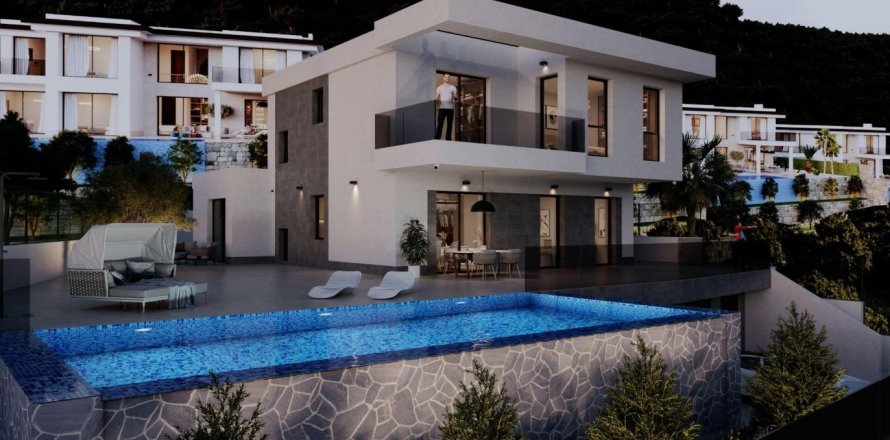 Villa i Finestrat, Alicante, Spanien 4 sovrum, 444 kvm. Nr. 165613