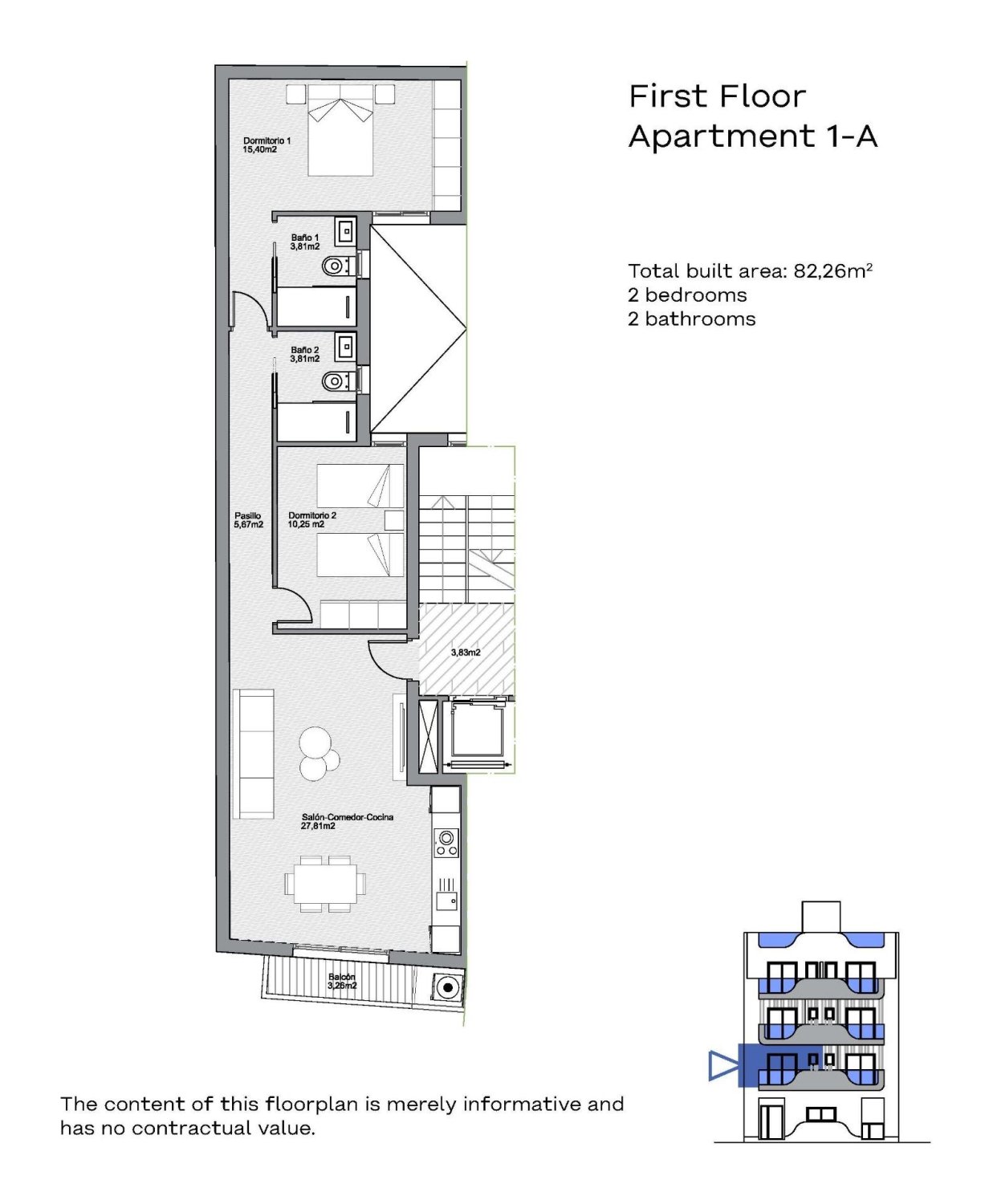 Квартира в Торревьеха, Аликанте, Испания 2 спальни, 82м2 №135740