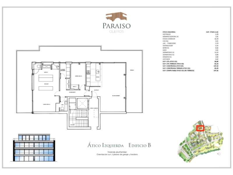 Apartament w Oleiros, A Coruna, Hiszpania 2 sypialnie, 107 mkw. nr 159543