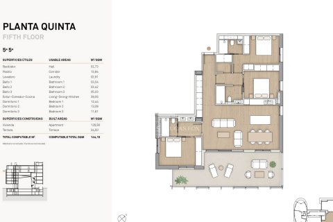 Dzīvoklis pārdošanā Barcelona, Spānijā 3 istabas, 126 m2 Nr. 150756 - attēls 17