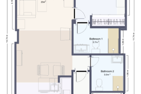 Продажа квартиры в Аликанте, Испания 2 спальни, 75м2 №149779 - фото 30
