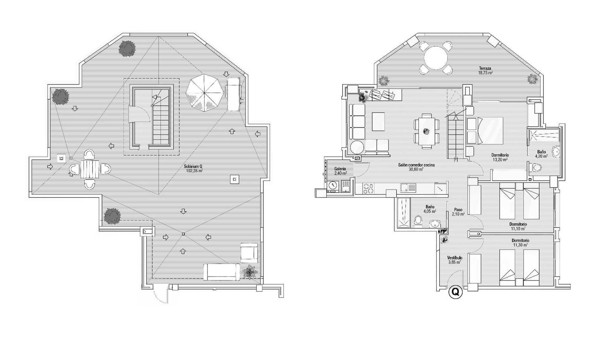 Kattohuoneisto PLAYA PRINCIPE, Murcia, Espanja 3 makuuhuonetta, 130.99 m2 No. 178345