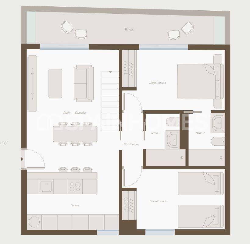 Apartment in Estepona, Malaga, Spain 2 bedrooms, 58 sq.m. No. 193299
