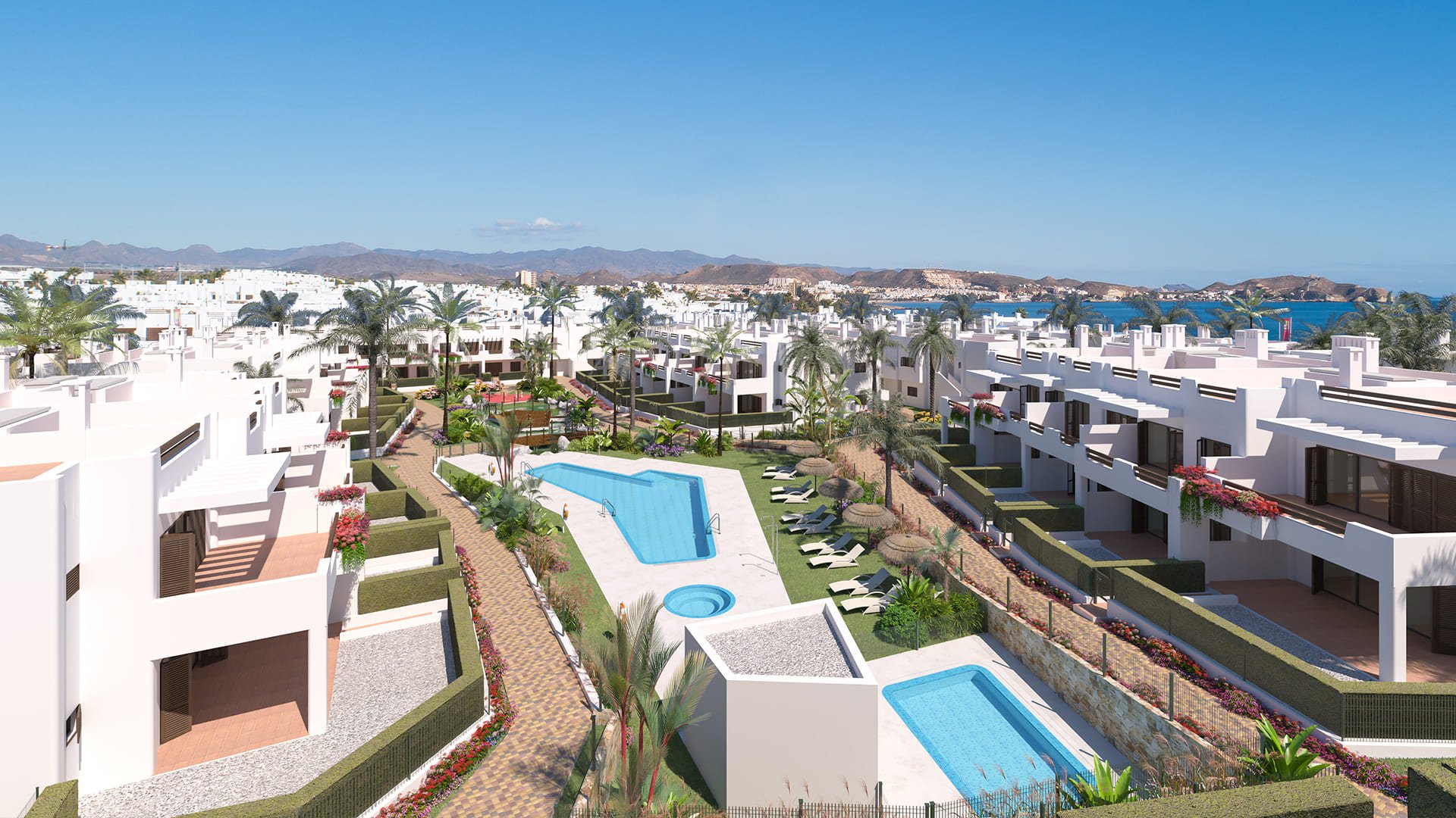 Bungalow i Pulpi, Almeria, Spanien 3 sovrum, 122 kvm. Nr. 154986