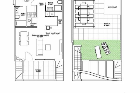 Bungalowi myytävänä Pilar de la Horadada, Alicante, Espanja, 2 makuuhuonetta, 67 m2 No. 112591 - kuva 7