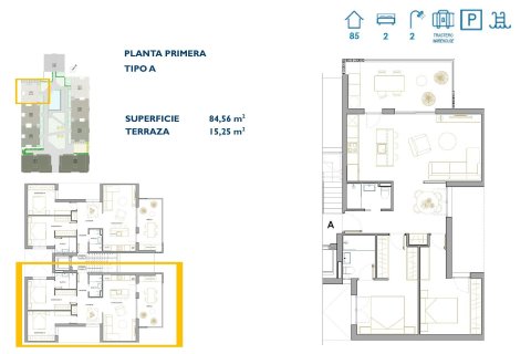 Wohnung zum Verkauf San Pedro del Pinatar, Murcia, Spanien 2 Schlafzimmer, 84 m2 Nr. 135900 - Foto 5