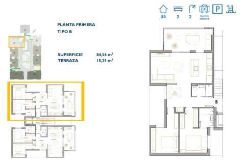Wohnung zum Verkauf San Pedro del Pinatar, Murcia, Spanien 2 Schlafzimmer, 84 m2 Nr. 135900 - Foto 6