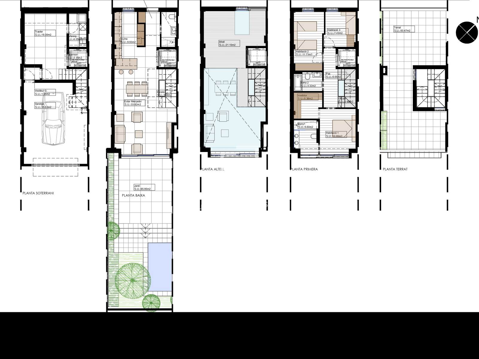 Villa in Barcelona, Spain 3 bedrooms, 174 sq.m. No. 192767