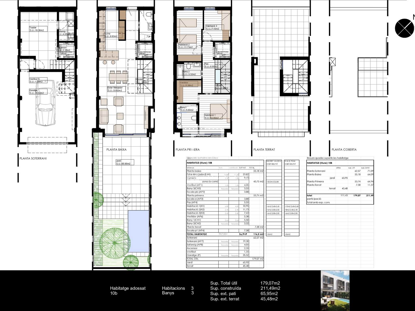 Villa in Barcelona, Spain 3 bedrooms, 174 sq.m. No. 192767