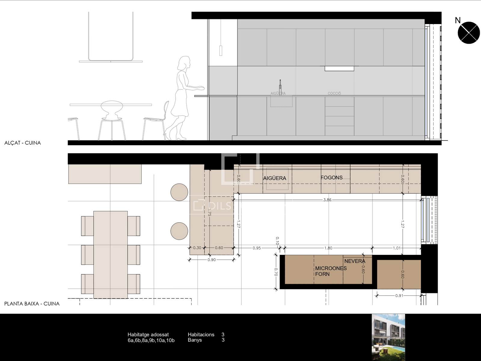 Huvila Barcelona, Espanja 3 makuuhuonetta, 174 m2 No. 192769