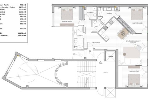 Apartamento en venta en Barcelona, España 3 dormitorios, 124 m2 No. 160444 - foto 18