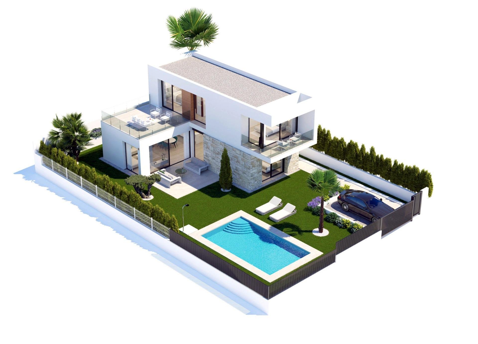 Villa i Finestrat, Alicante, Spanien 3 sovrum, 155 kvm. Nr. 161717