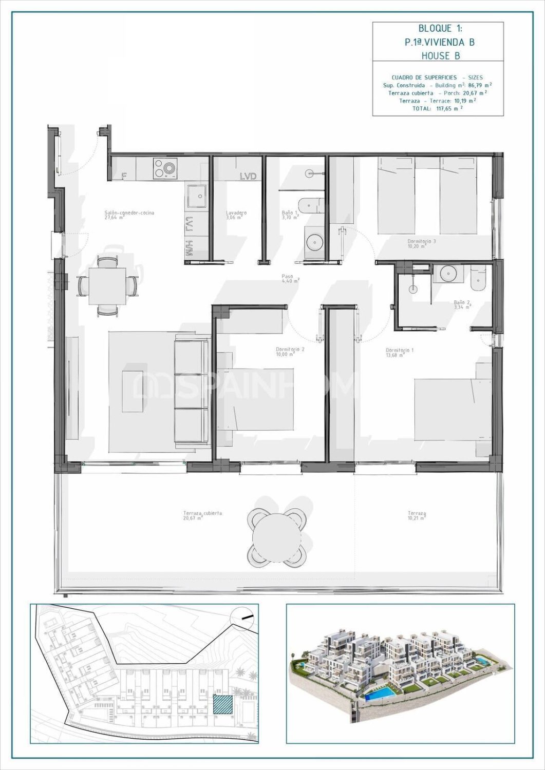 Dzīvoklis Cuevas del Almanzora, Almeria, Spānijā 3 istabas, 84 m2 Nr. 182704