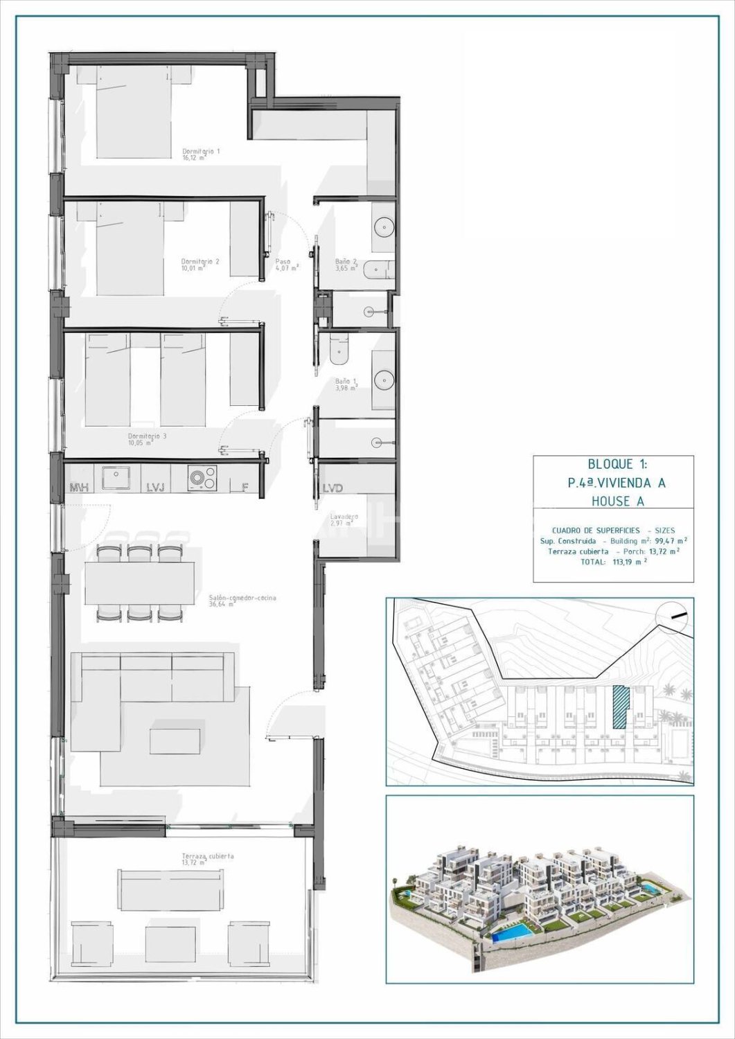 Dzīvoklis Cuevas del Almanzora, Almeria, Spānijā 3 istabas, 84 m2 Nr. 182704