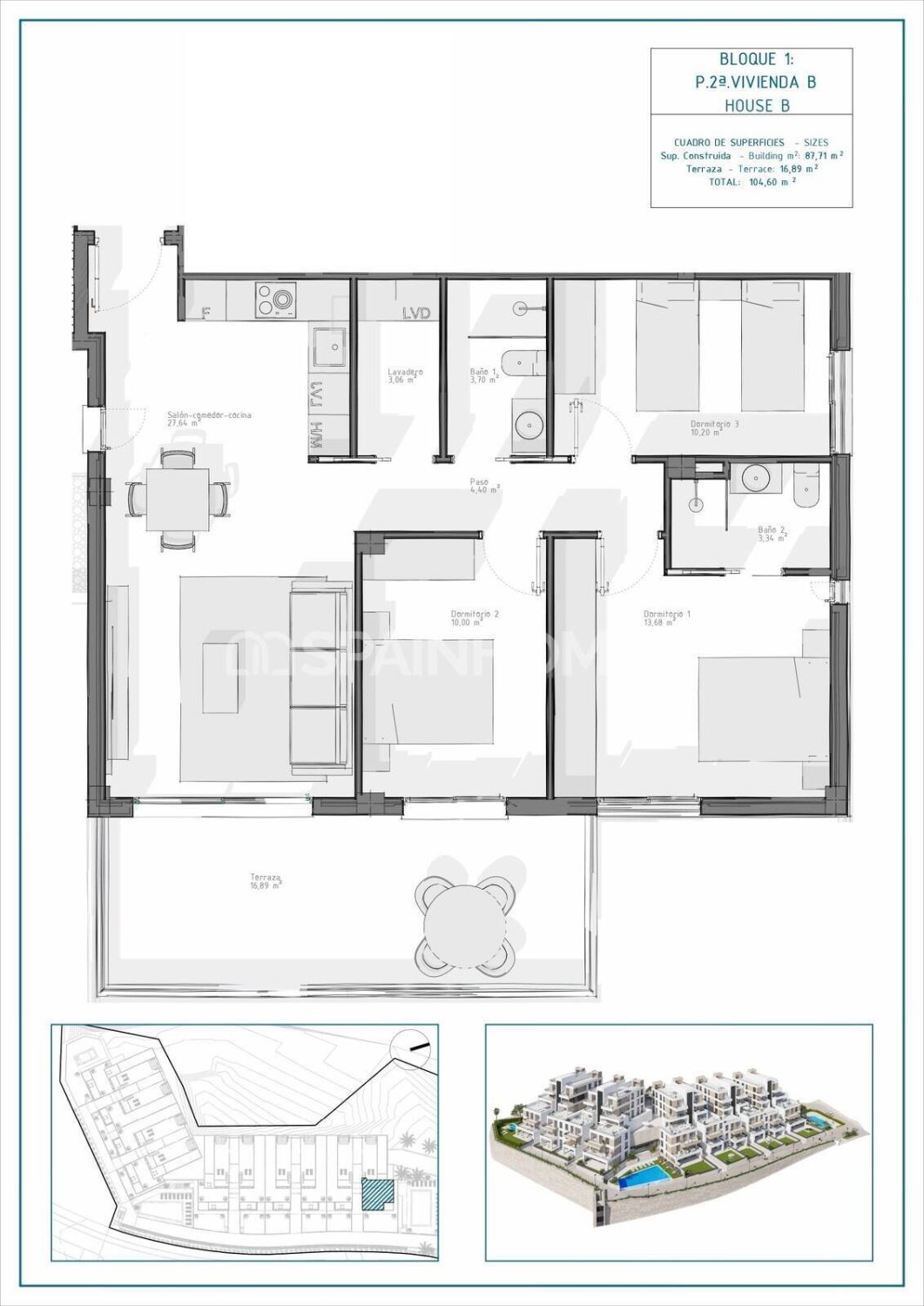 Dzīvoklis Cuevas del Almanzora, Almeria, Spānijā 3 istabas, 84 m2 Nr. 182704